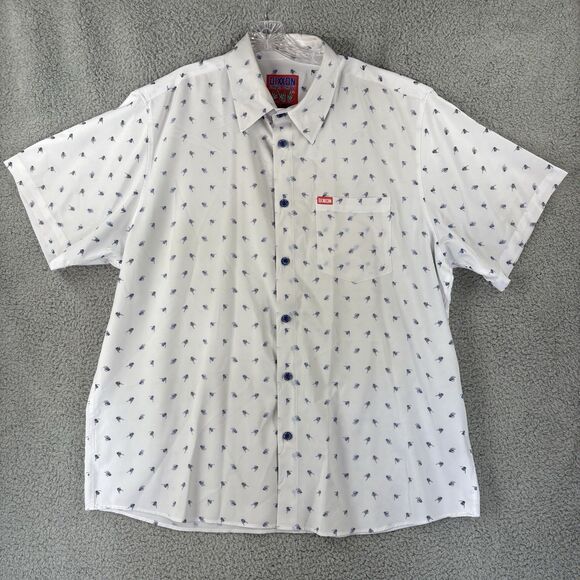 Dixxon Flannel Co Brolingual Men's XXL 2XL White Short Sleeve Button Up Shirt - Picture 1 of 7